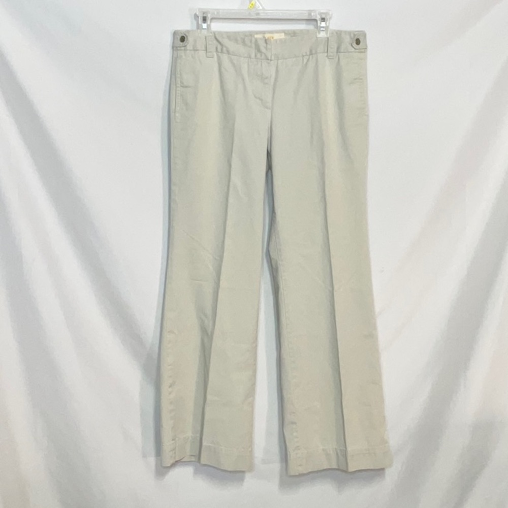 J. Crew Chino City Fit Classic Twill Women's Wide Leg Khaki Pants